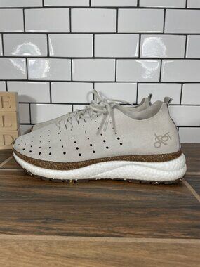 OTBT Alstead Shoes Womens Size 9 Dove Gray Perforated Faux Suede Sneakers